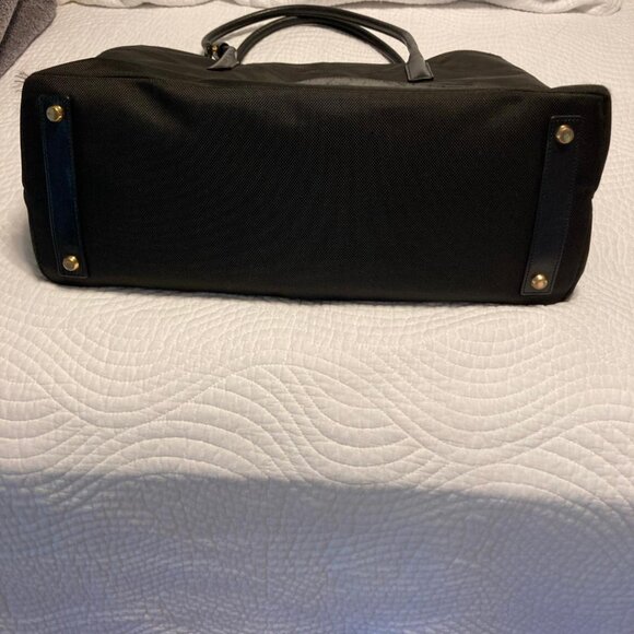 TUMI Larkin Hayes Triple Compartment Tote Bag Black Gold Travel Career Computer - Picture 6 of 16